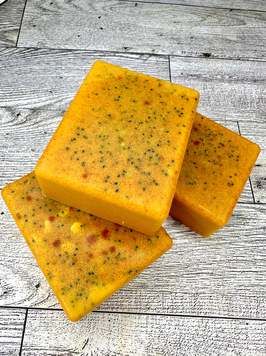 Turmeric ( orange & lemon peel ) soap bar