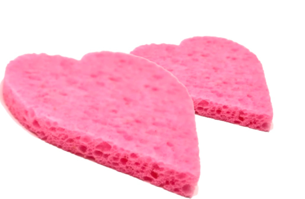 Heart facial sponge